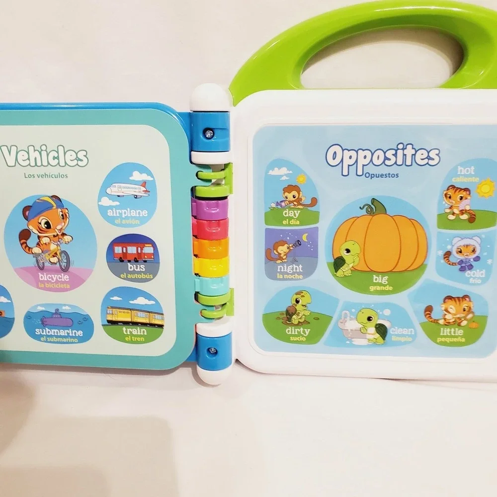 Leap Frog Learning Friends 100 Words Book English Spanish Works‎ See Video